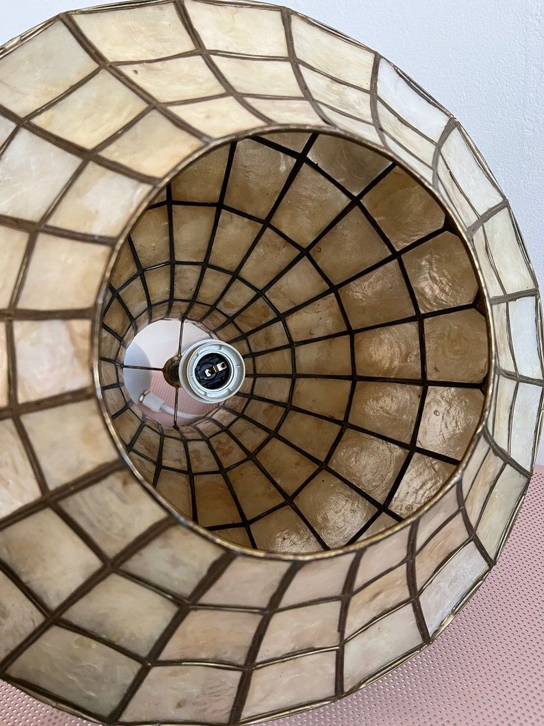 Mother-of-pearl suspension in the shape of a drop of water 70s