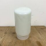 Vintage White Porcelain Wall Light with Milk Glass, 1970s