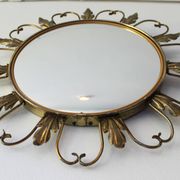 Miroir soleil,« Oeil de Sorcière » en laiton, attribué à la fabrique belge