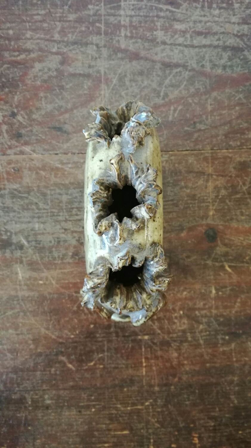 Pique vase zoomorphic flowers by Alexandre kostanda Vallauris