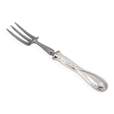 Christofle Galea serving fork, stew, carving silver-plated metal, perfect condition.