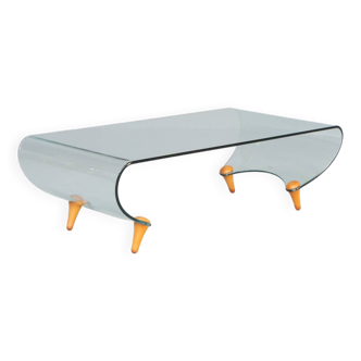"Tango" Glass Coffee Table by Fabio Di Bartolomei for Fiam Italia