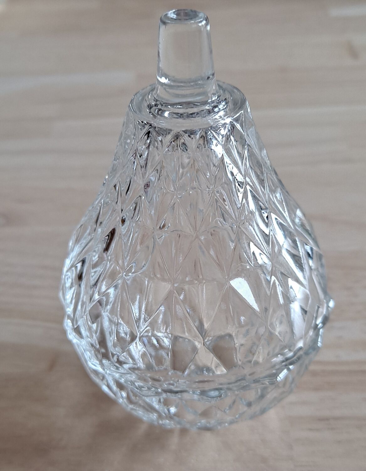 Glass pear candy box