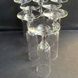 8 Flûtes à champagne – cristal léger taillé