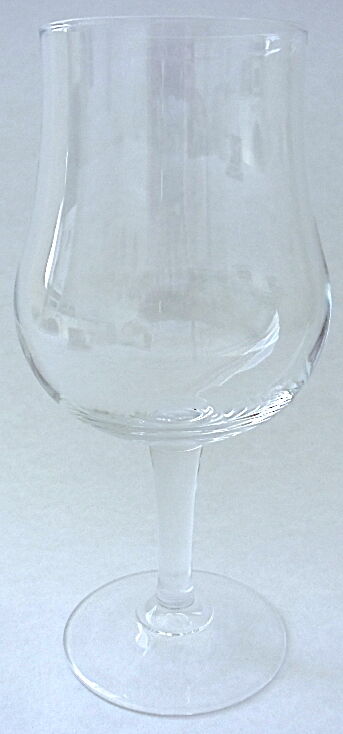 Suite of six large crystal wine tasting glasses