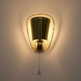 Style perforated brass wall light