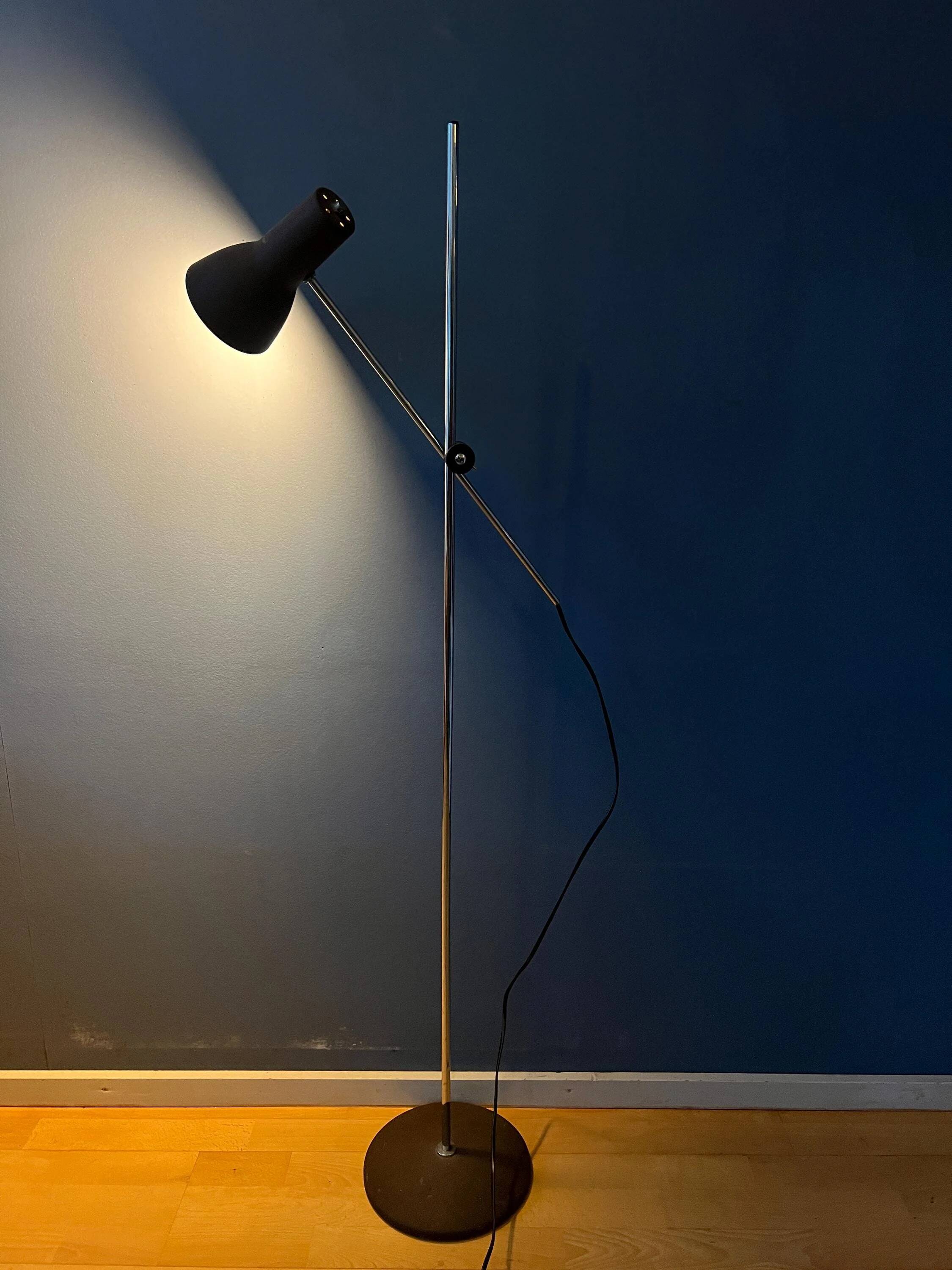 Adjustable Mid Century brown floor lamp