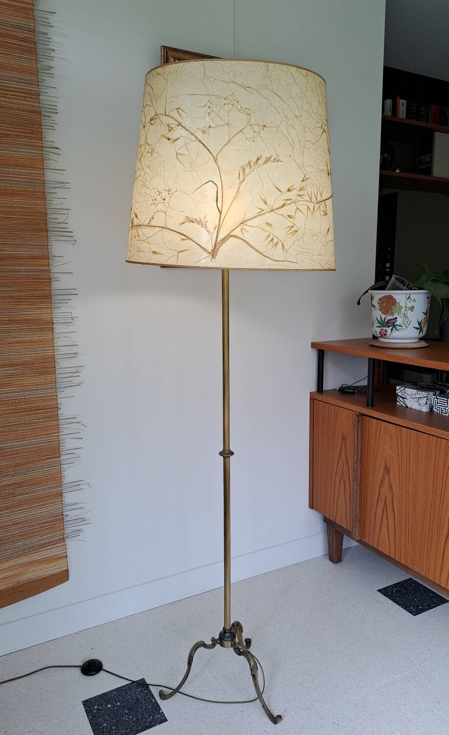 Brass floor lamp