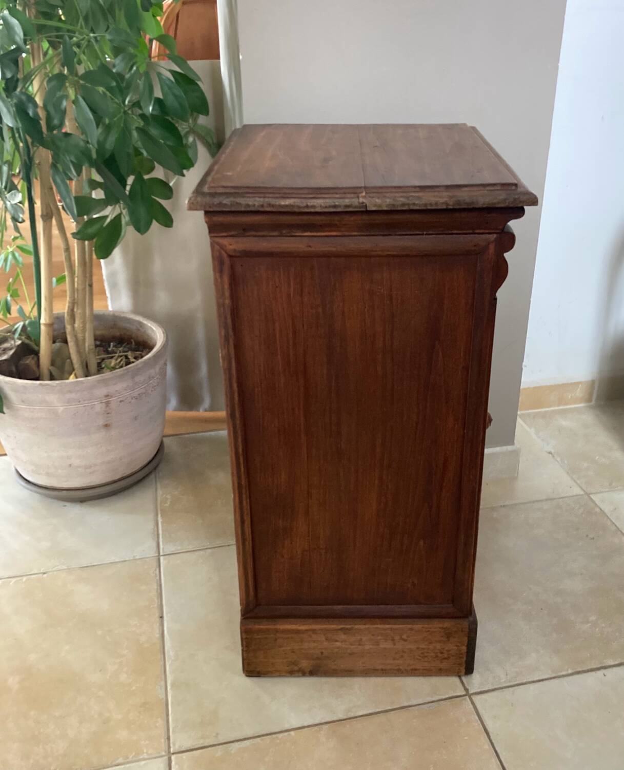 19th century solid wood bedside table