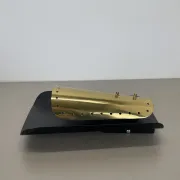 Rare Minimalist Theatre Wall Light in Brass, Italy 1950s