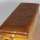 Leather gym box, bench 1930s