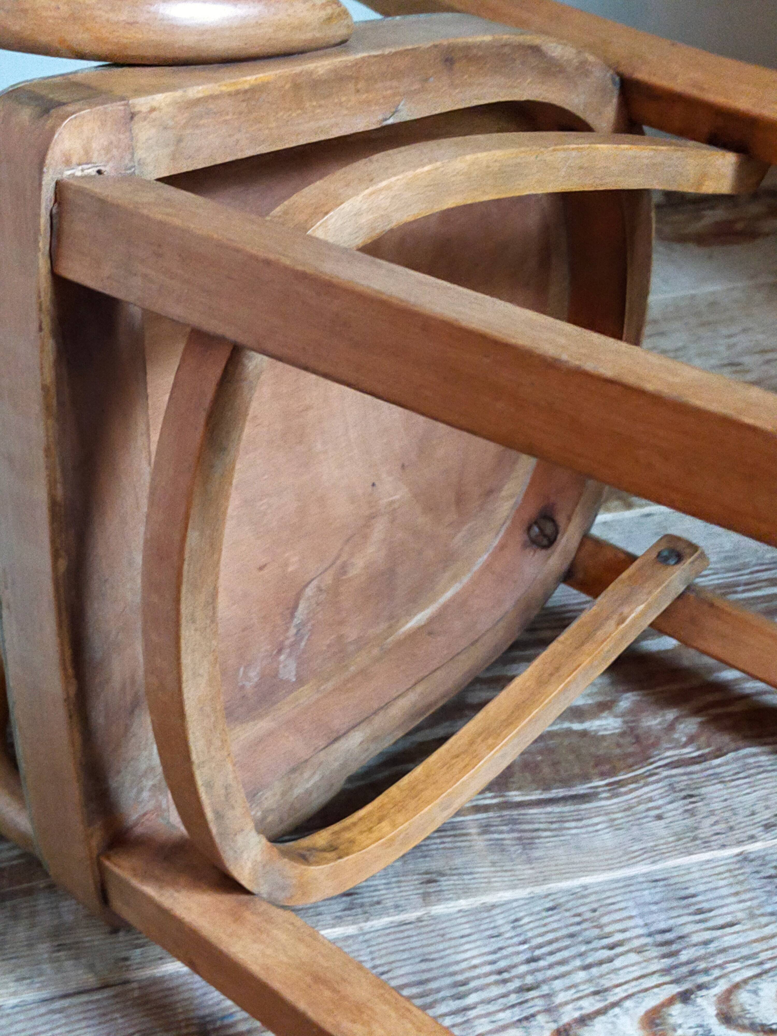 Children's armchair in old bent wood