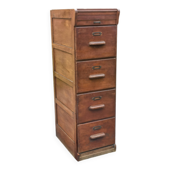 Oak craft cabinet with 5 drawers from the 1930s/1950s