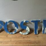 Old zinc sign letter