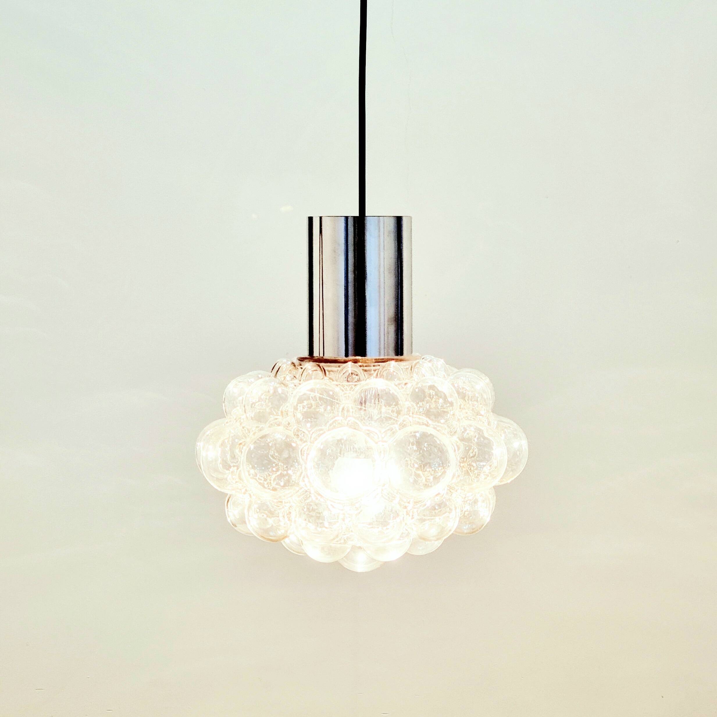 Large Mid Century Glass Ceiling Light by Helena Tynell for Limburg, 1960s
