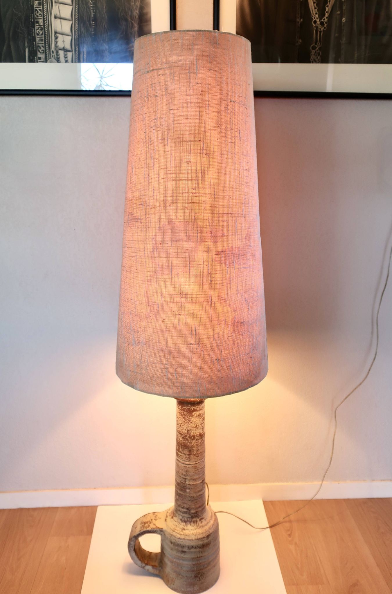 Jaan Mobach, Utrecht, Netherlands, large ceramic floor lamp from the 1960s.