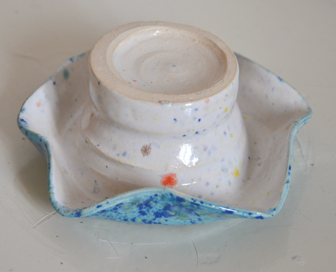 Original ceramic pocket tray or candle holder