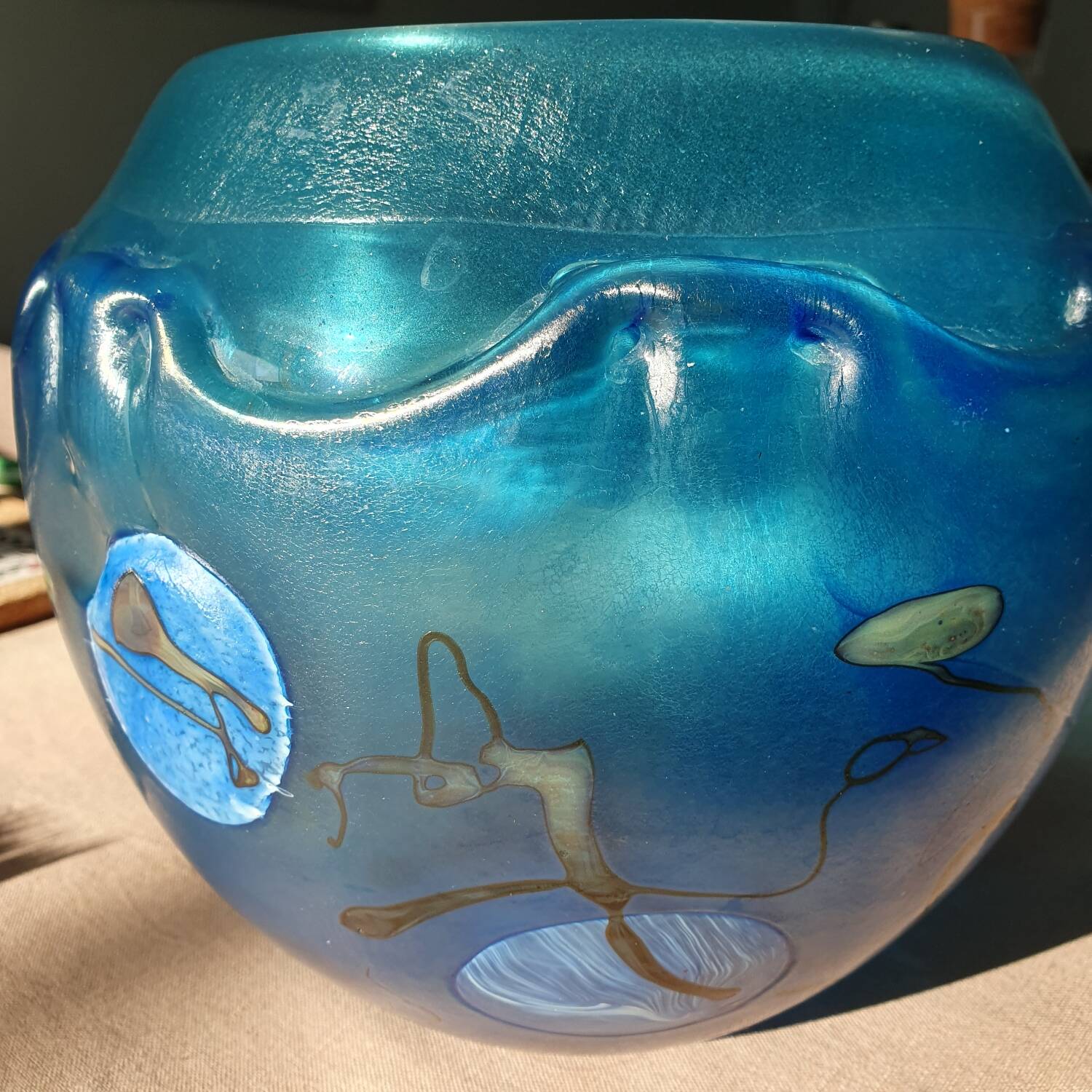 Glass paste vase J.P Mateus