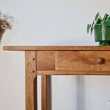 Small antique farmhouse table in wood – vintage rustic desk