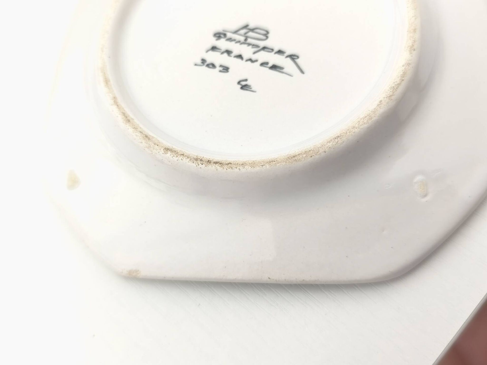3 small Henriot Quimper plates