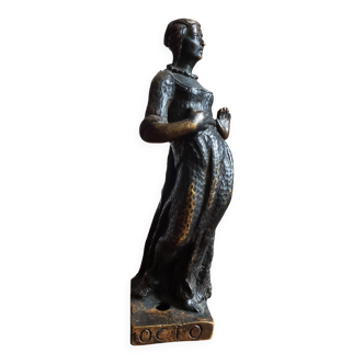 Statuette ancienne en bronze patiné