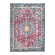 1970s Vintage Persian Handmade Wool Cotton Light Red Area Rug 249x342