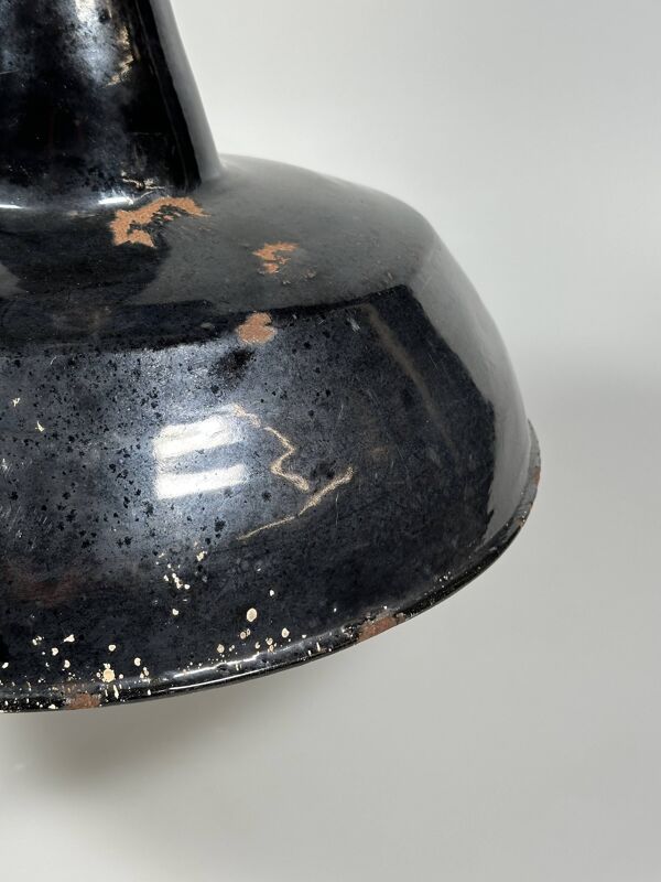 1930s/1940s Ceiling Lamp Industrial Lamp Enamel Loft Metal Bauhaus Design