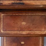Superb pair Mahogany and Leather library steps England