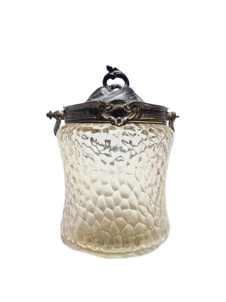 Art nouveau german candyer from loetz, 1890s