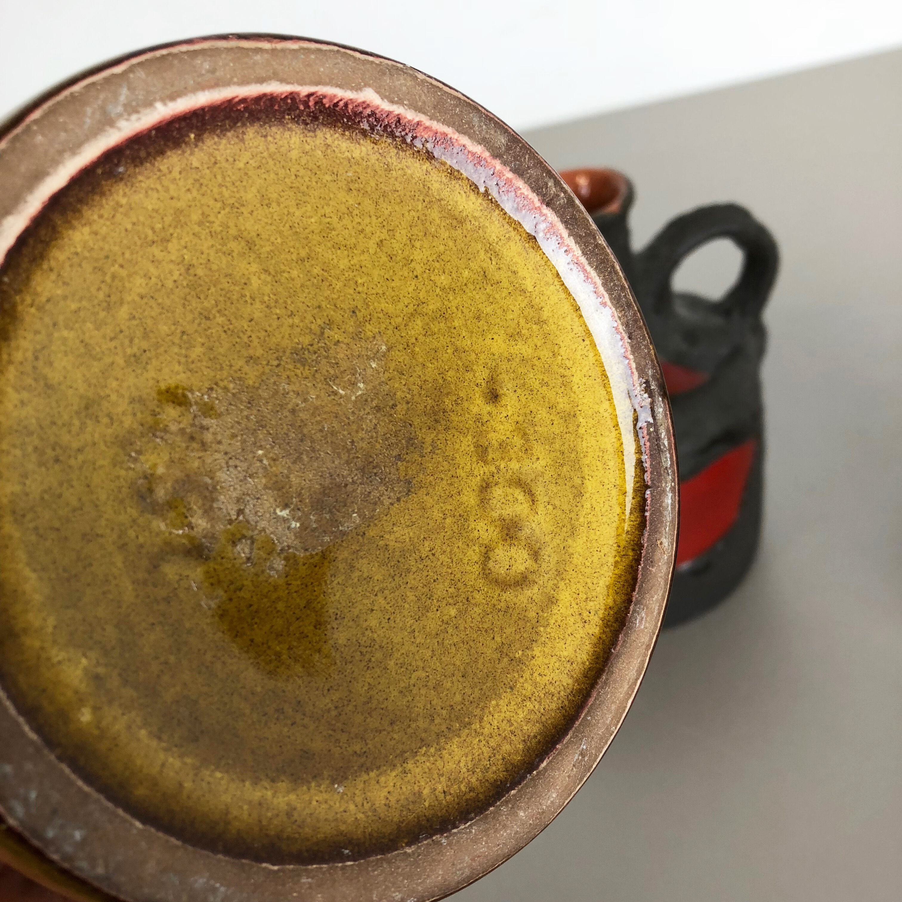 Set of 3 Original 1970 Ceramic Studio Pottery Vase by Marei Ceramics, Germany