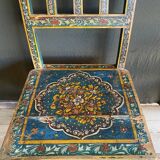 Polychrome wooden step stool