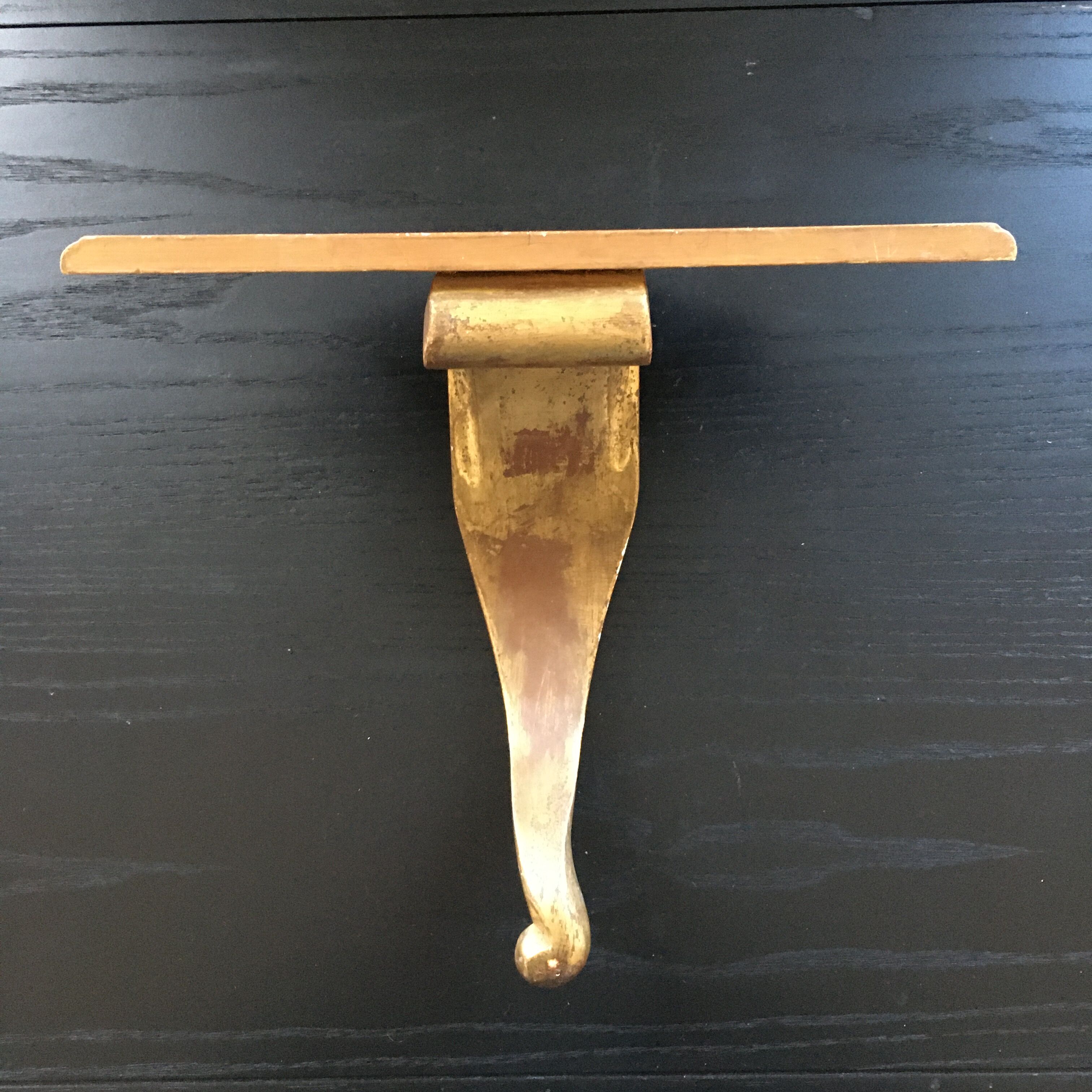 Gold patinated wall console