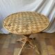 Round table in vintage chestnut