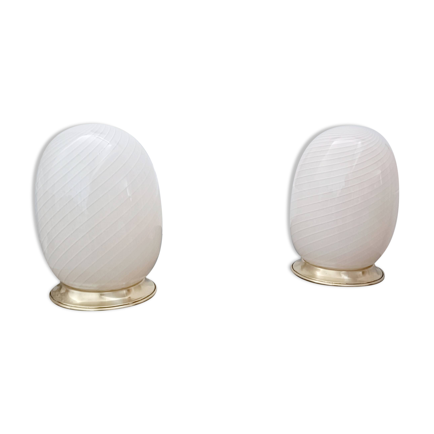 Paire de lampes verre de Murano 1970s