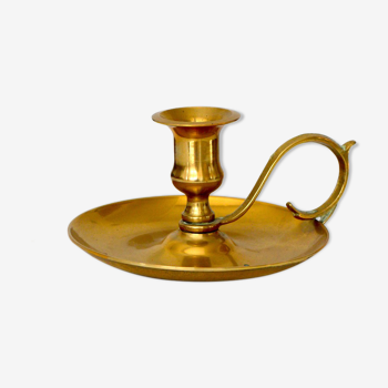 Brass cellar rat candle holder