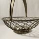 Vintage silver metal fruit basket