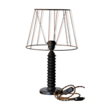 Turned wooden lamp foot