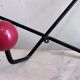 Wall coat rack Roger Feraud, metal and wooden balls.