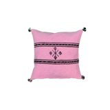 Coussin berbère rose liséré