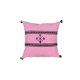 Berber cushion with pink trim