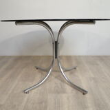 Glass and chrome round table