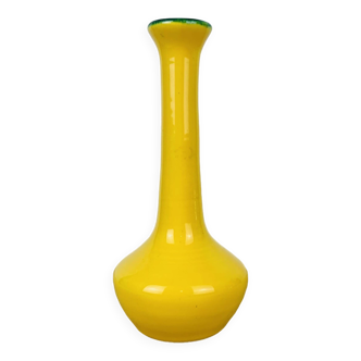 Soliflore vase Les Grottes Dieulefit yellow ceramic