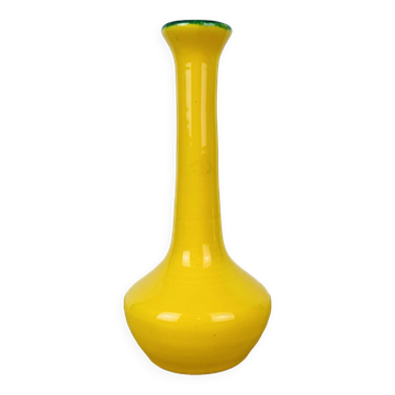 Vase soliflore Les Grottes Dieulefit céramique jaune