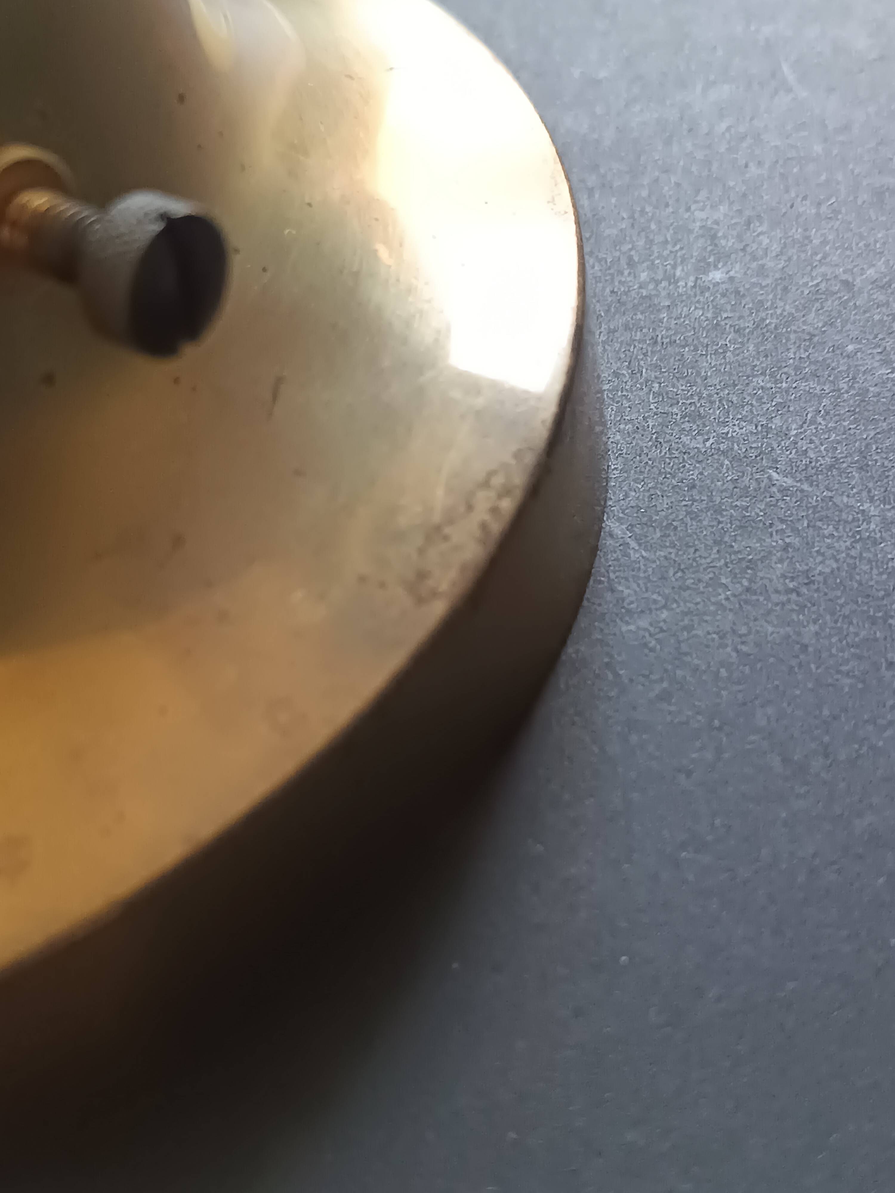 Vintage Limburg table lamp in bubbled glass and brass base
