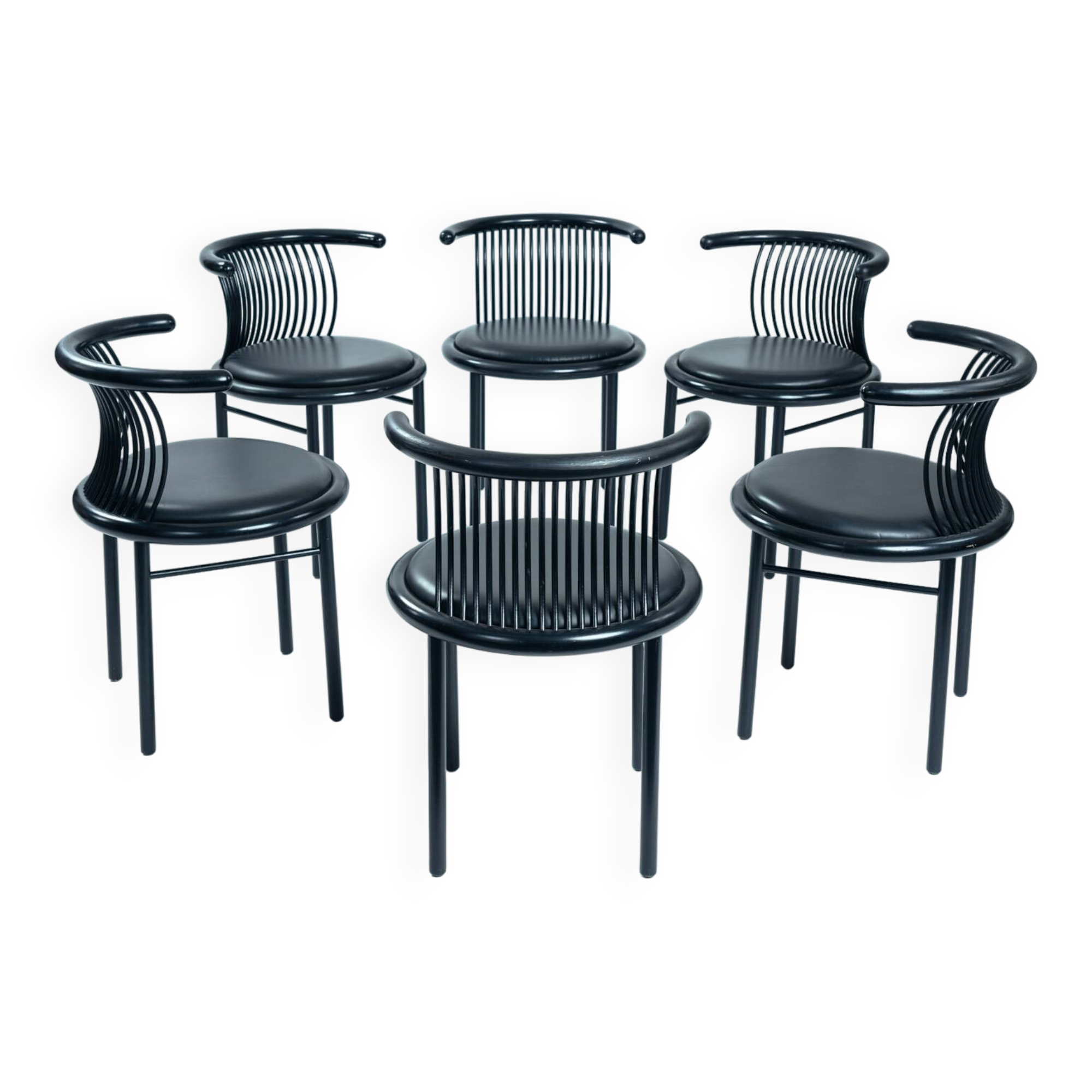 Chaises circo lubke par herbert ohl, années 1980, lot de 6