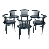 Lubke circo chairs by herbert ohl, 1980s, set of 6