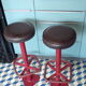 Pair of fixed bar stools