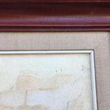 Framed canvas signed