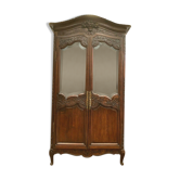 Armoire de mariée en chene sculpté Vitrine deux portes XIX siècle