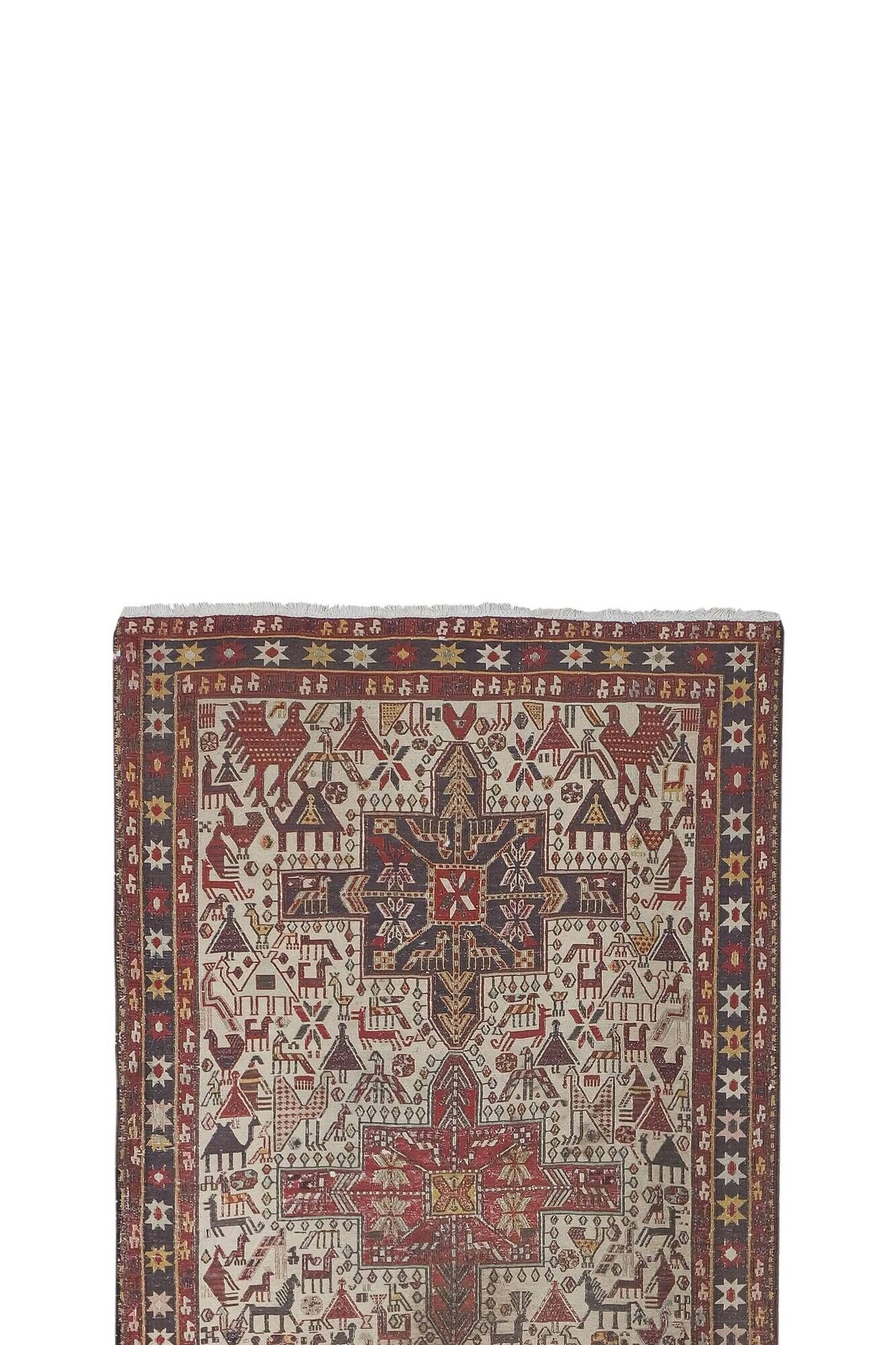 Vintage Turkish hallway rug 108x278 cm